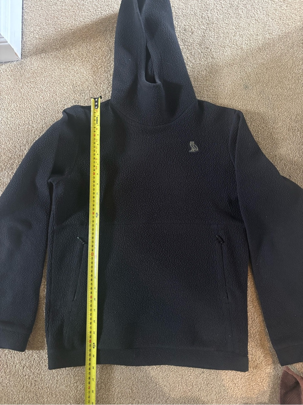 OVO Black Sherpa Hooded Pullover (Polartec)
